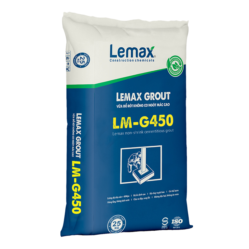 Vữa Grout (Gốc xi măng) Lemax LM-G450 – 25Kg/Bao