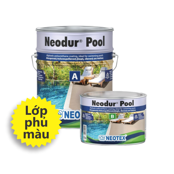 Chống thấm bể bơi (Gốc PU) Neodur Pool – 1Kg/Bộ-5Kg/Bộ-10Kg/Bộ