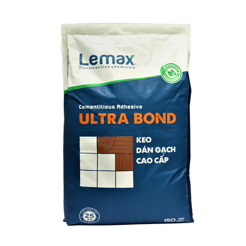 Keo dán gạch (Gốc xi măng) Lemax Ultra Bond cao cấp – 25Kg/Bao